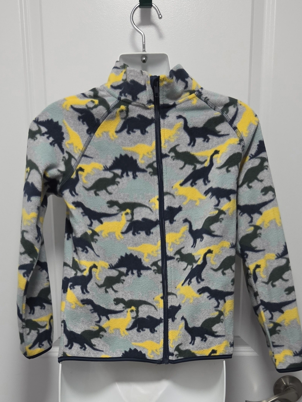 H&M Kids Full-Zip Fleece Jacket with Dinosaur Print 8-10Y